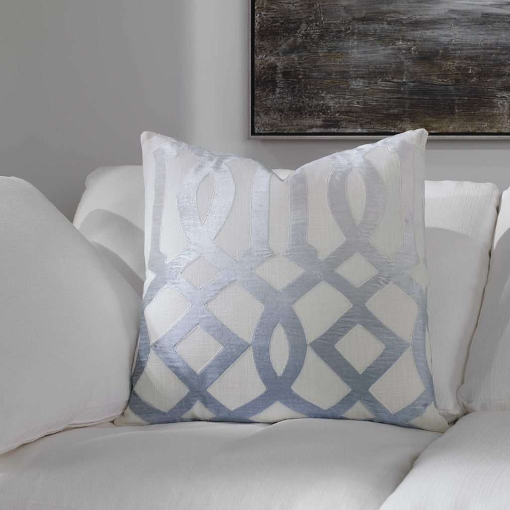 Ombre Fret Pillow - Blue